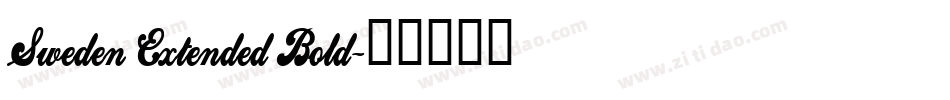 Sweden Extended Bold字体转换